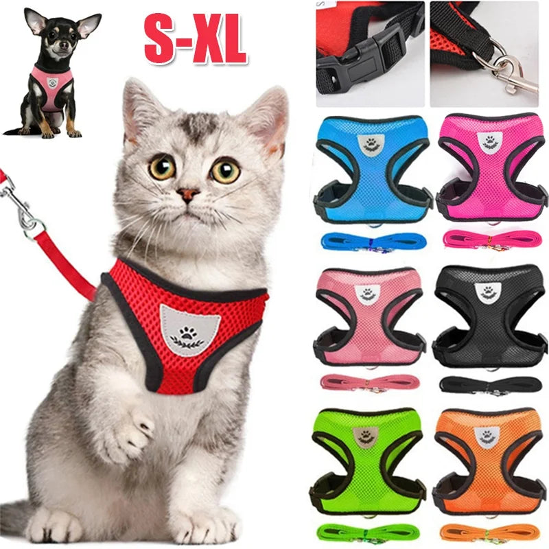 Zoom Pets - Breathable Adjustable Leash and Harness Set S-XL