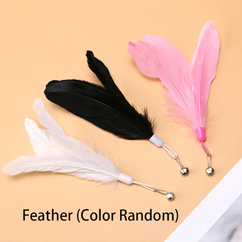 Interactive Feather Cat Toy with Suction Cup & Bell – Engaging Pet Play for Active Cats