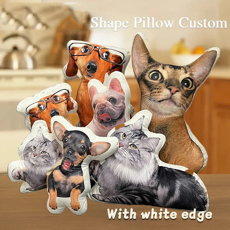 Custom Photo Pillow – Personalized Plush Doll, Pet Cushion, or Humanoid Gift for Sofa & Car Decor